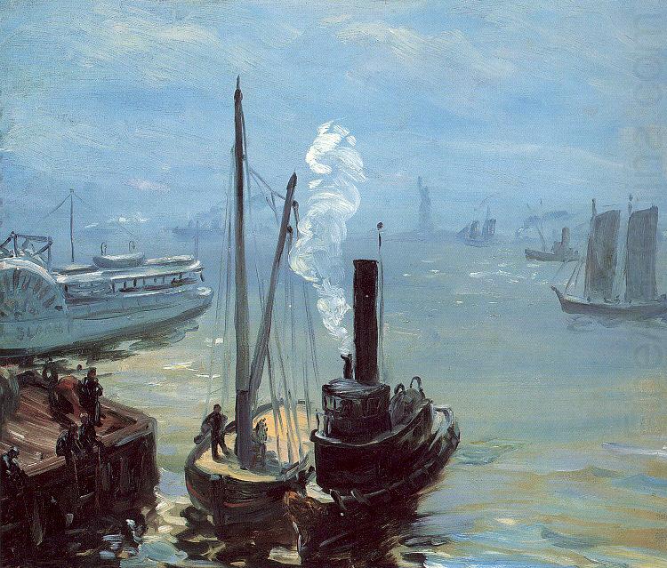 Tugboat and Lighter, Glackens, William James